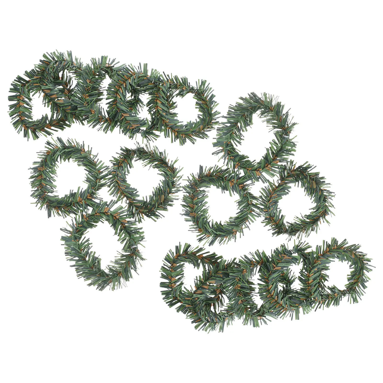 24Pcs Small Christmas Wreath Napkin Rings Artificial Evergreen Napkin Buckles for Holiday Table Decor Farmhouse Dining Reusable