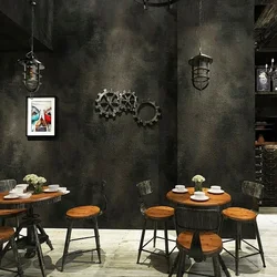 10M Black Vintage Vinyl Concrete Wall Effect Wallpaper Retro Plain Texture PVC Wall Paper Home Decor Contact Paper
