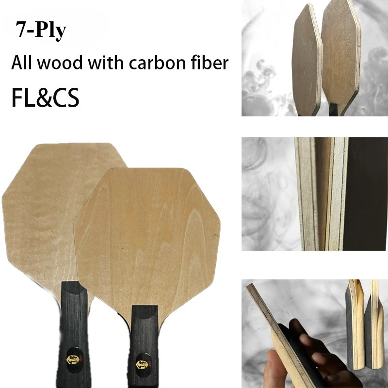 

7-слойная ракетка для пинг-понга, ракетка для настольного тенниса, шестигранная суперкарбоновая двухцветная ручка с семислойной структурой