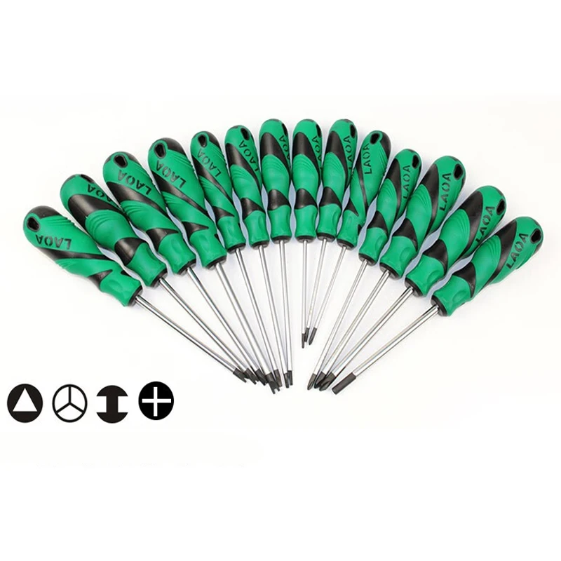 LAOA Speziell geformter Schraubendreher Y-förmiger U-förmiger H-Dreieck-Magnetschraubendreher-Steckschlüssel-Schraubendreher