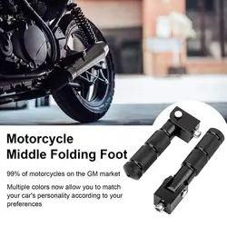 Motorcycle Foot Pegs Electric Car Anti-Skid Rearsets Folded Footrest 90 Degree Fixed Folding Passenger Pedal For Motorcycle