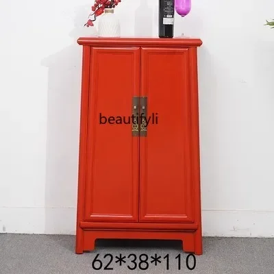 

A57 Shoe Cabinet Home Door Large Capacity Entry Living Room Entrance Cabinet Retro Chinese Locker