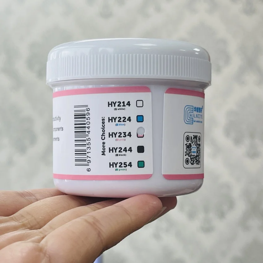 HY234 100G pink computer video storage thermal conductive mud mobile phone thermal conductive gel adhesive curing adhesive