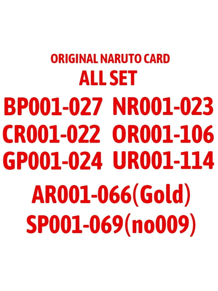 Kayou Naruto Anime Zeldzame kaart Volledige serie BP NR CR MR SP GP UR OF AR CP LR HR SLR ZR BR TR SSR SR R Complete set collectiekaart - afbeelding 2