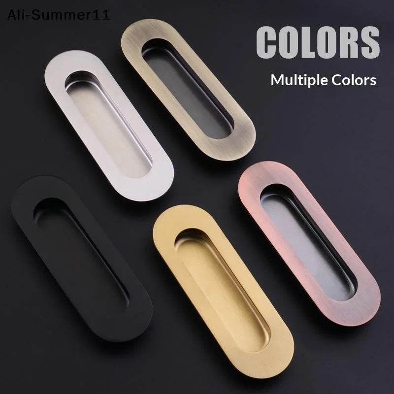 【Y0a】1Pc Stainless Steel Concealed Handle Built-in Sliding Door Sliding Door Drawer Handle Built-in Black Gold Handle Bronze