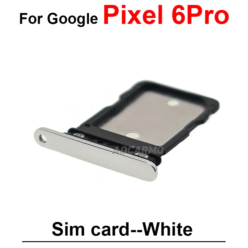 For Google Pixel 6a 6 Pro 6A 6Pro SIM Card Socket Slot Sim Tray Holder Black White Yellow Repair Replacement Parts