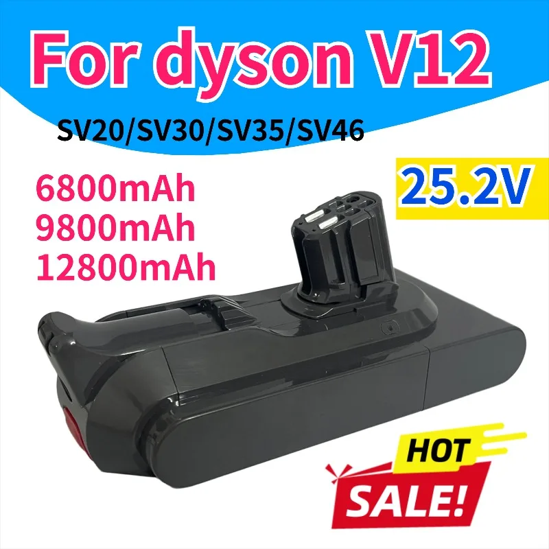 

Suitable for Dyson V12 25.2V 6.0Ah/8.0ah Replacement Battery Vacuum Cleaner Battery Suitable for V12 Series SV20 SV30 SV34 SV35