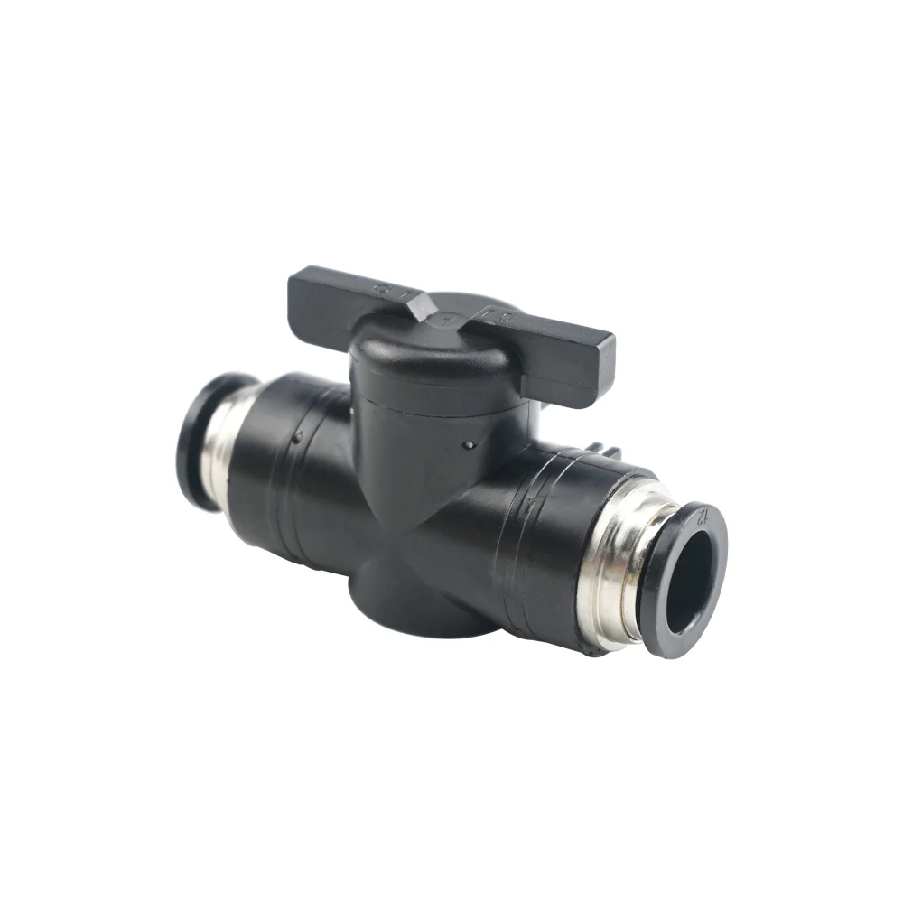 1 Pcs Quick Connector Ball Valve Pneumatic Air Pipe Manual Switch Misting System Fittings in 6MM 8MM 10MM 12MM Sizes
