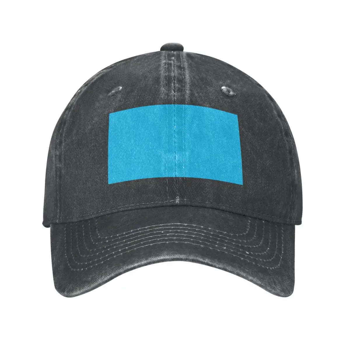 Cyan (Process) Blue Solid Color Popular Hues Patternless Shades of Cyan Collection Hex #00b7eb Cowboy Hat