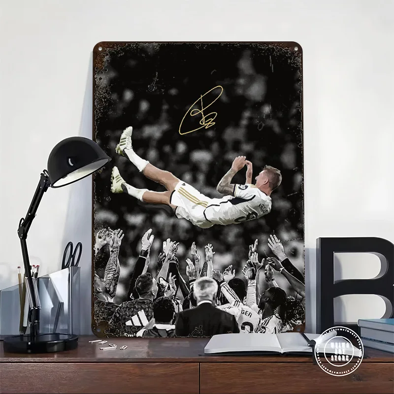 Toni Kroos Personalized 3D Textured Metal Poster Wall Art Vintage Tin Signs for Decoration Garage Decorations Decor Room House