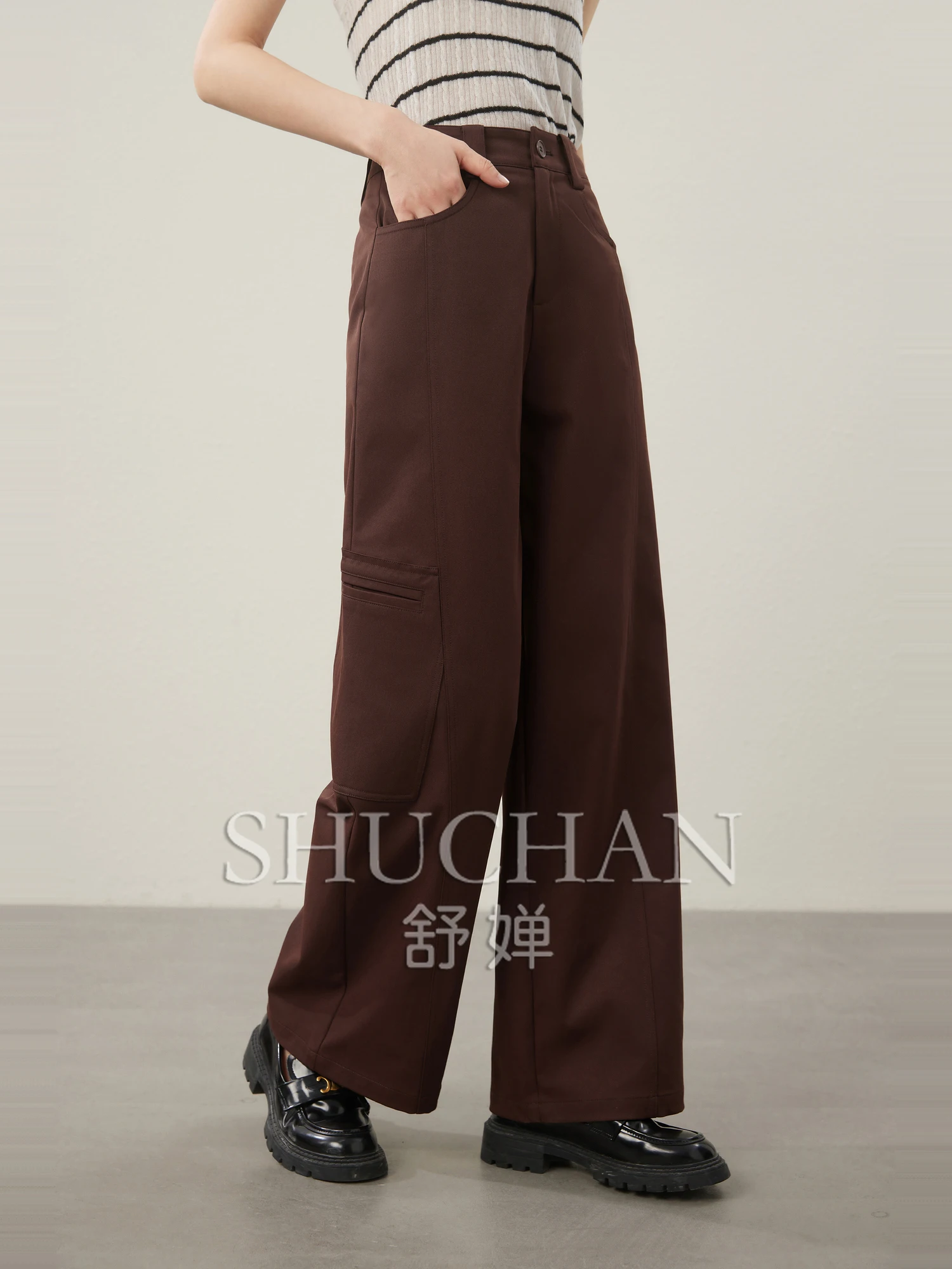 Cargo Pants 2025 Asymmetrical Pocket Design Wide Leg Pants Women Safari Style Pantalones Mujer Verano  Pants Women