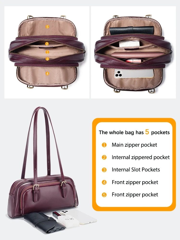 Luksusowa beżowa torebka damska Zency w stylu francuskim, torebka pod pachę z prawdziwej skóry, prezent na Boże Narodzenie, torba na ramię dla żony, siostry.