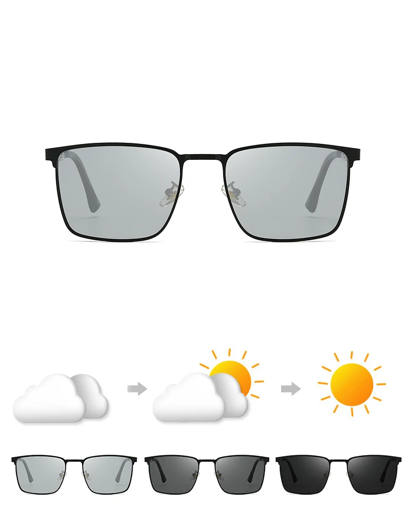 Neue ultraleichte Herren-Sonnenbrille im Business-Stil mit rechteckigen Rahmen, modisch für Outdoor-Fahren und Sonnenschutz 5150 – Detail 6