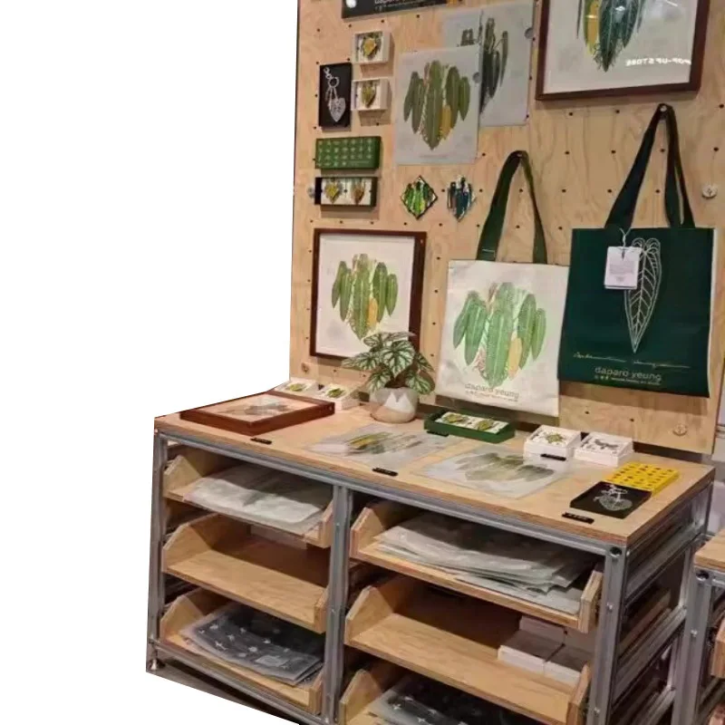 Aluminiumprofil Birke mit Lichtlochbrett Display Aufbewahrungsbehälter Schmuck Ornament Supermarkt Musterraum anwendbar