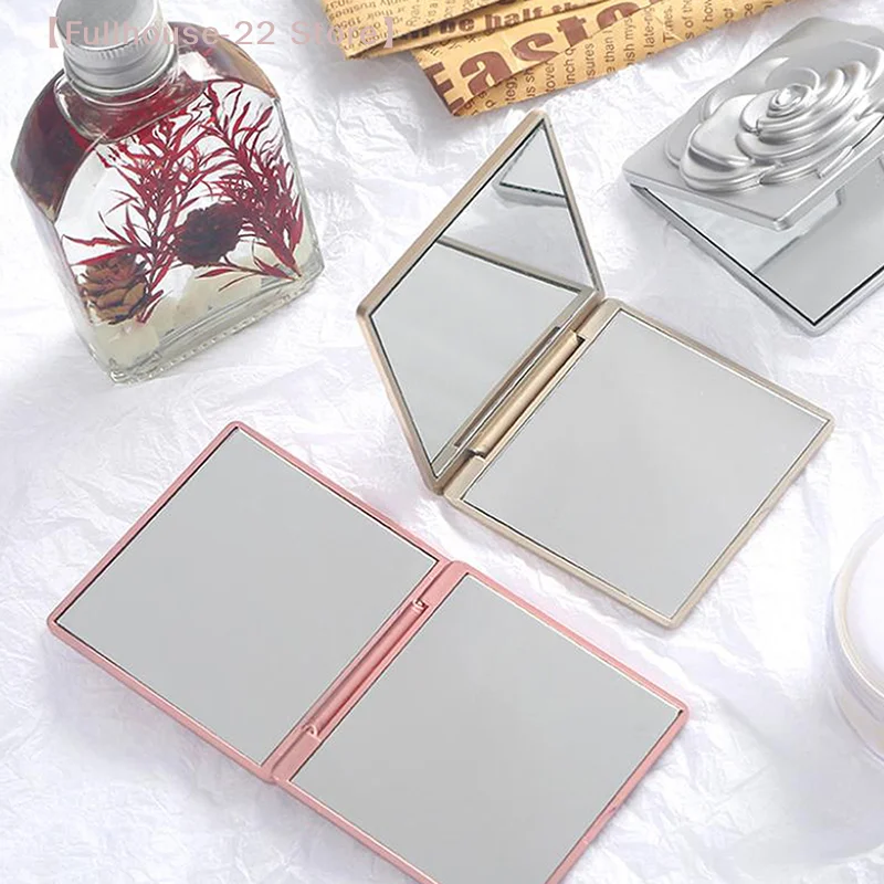 【MAX-22】1 Stück Retro-Rosenblüten-Minispiegel, kleiner Taschen-Make-up-Spiegel, doppelseitiger Handspiegel, kompaktes Kosmetik-Schönheitswerkzeug