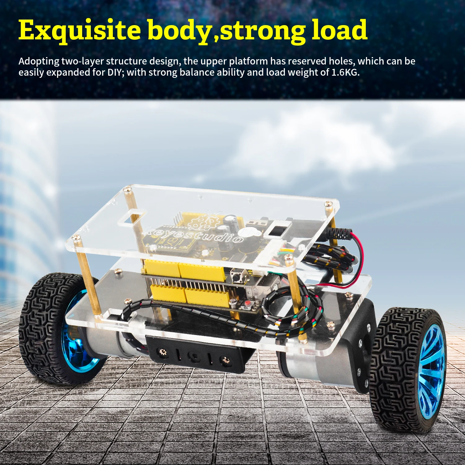 Self-Balance Robot Car Kit For Arduino Robot Pack Self-balancing Car DIY Electronic Pack/STEM Kits Toys Kids Birthday Gift