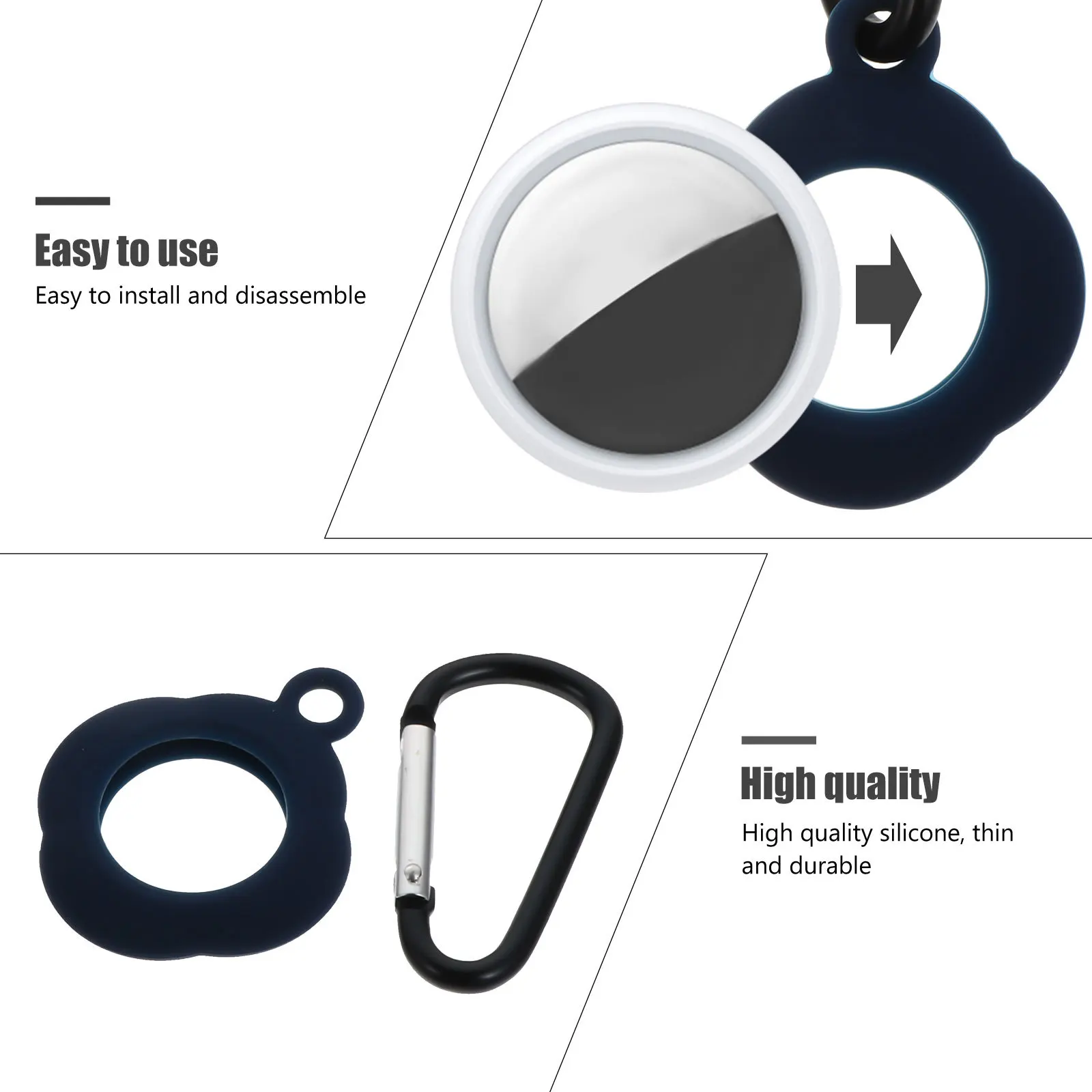 

3Pcs Silicone Tracer Protective Case Anti-Scratch Wear-Resistant Cover for Pet Location Tracking Anytime Anywhere