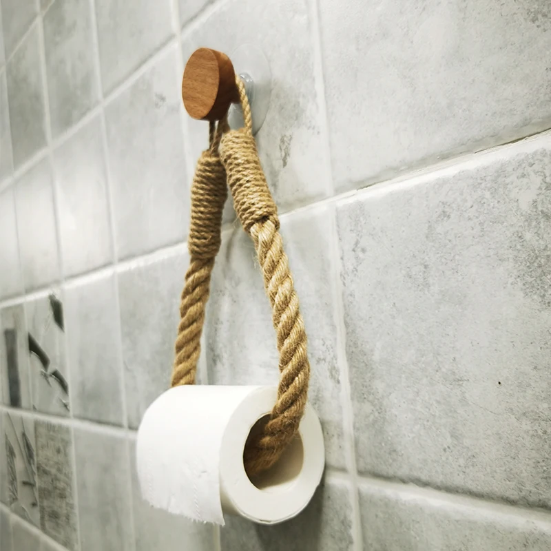 Nordic solid wood toilet paper holder toilet paper holder simple and fresh rural toilet paper holder roll paper holder