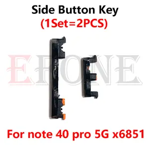 Bilashmart Infinix Note 40 Pro Plus 4G X6850 5G X6851 X6851B Power Button ON OFF Volume Up Down Side Button Key