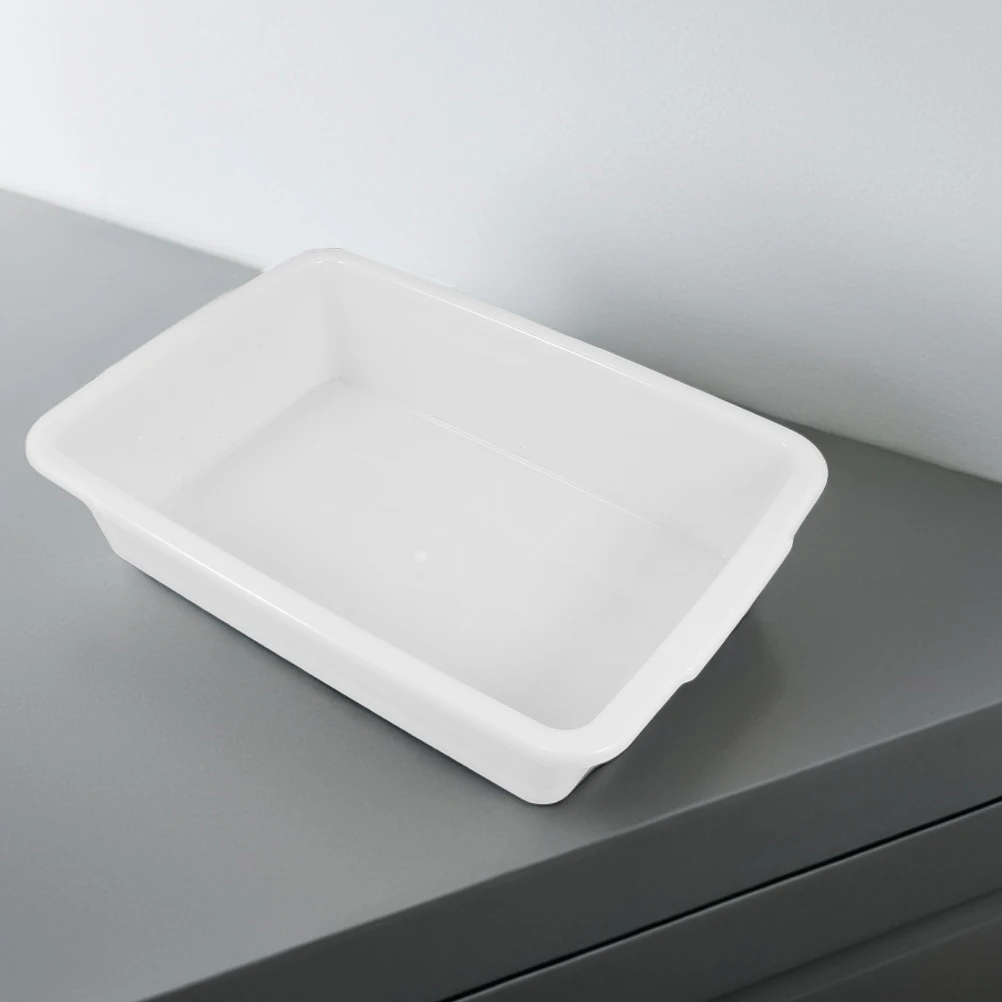 

2pcs Laboratory Tray Plastic Rectangular Storage Tray Spill-Proof For Chemical Experiment Supplies Sturdy Organizer Efficient