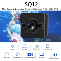 SQ12 Mini Camera HD 1080P Waterproof Wide-angle Lens Camcorder Action Micro Camera Case Sport DVR Infrared Night Vision