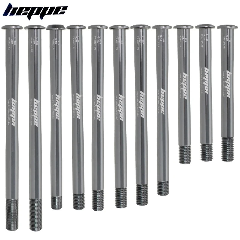 Eje pasante de titanio HEPPE para bicicleta de montaña, eje pasante ultraligero, horquilla trasera, eje pasante 12x142/148 12x100/110, eje pasante de horquilla