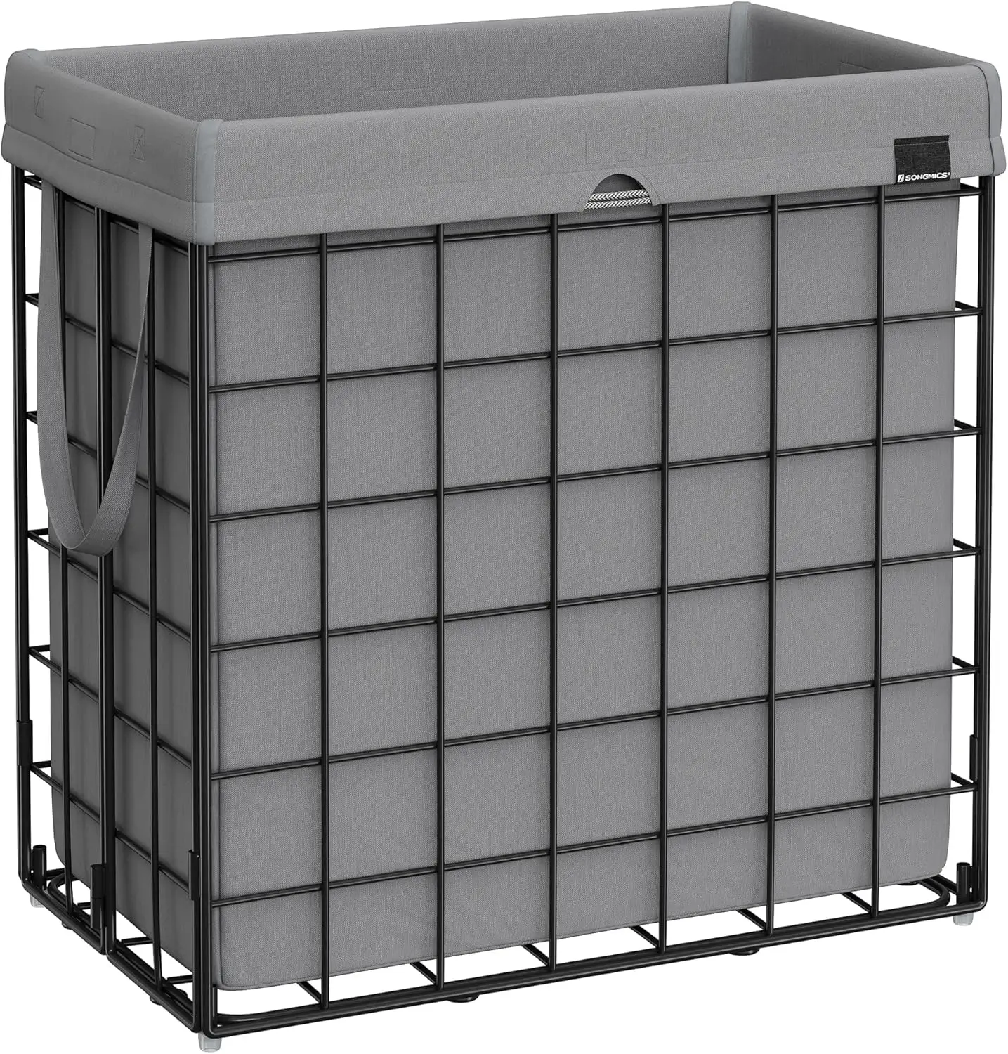 

Collapsible Laundry Basket with Washable Liner, 29 Gal Capacity, Metal Frame for Bedroom and Bathroom