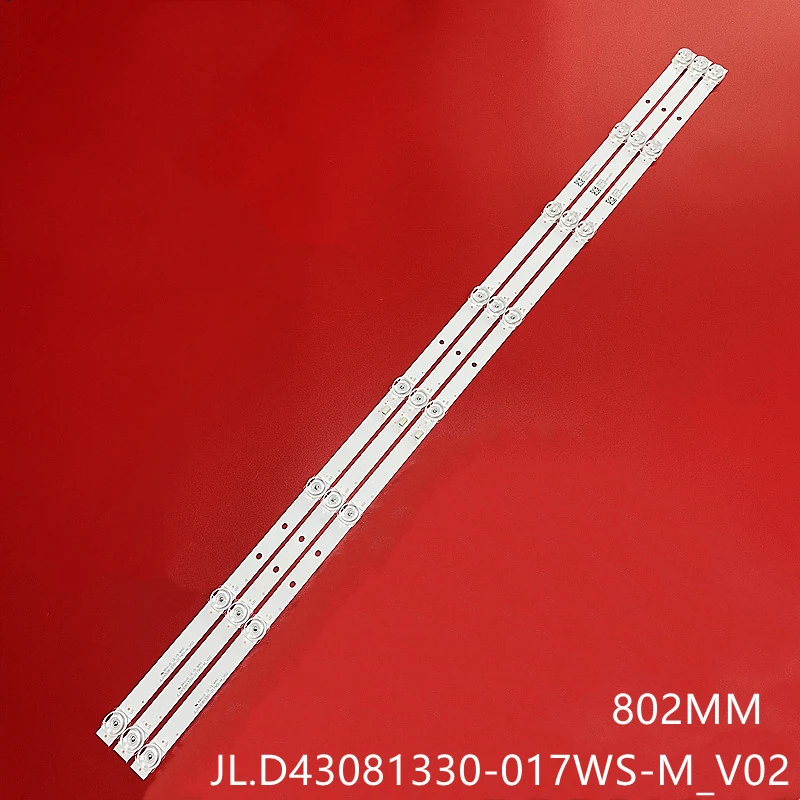 

LED Backlight strip JL.D43081330-017WS-M_V02 D.LED46-88GW 43S8100 8 lamps