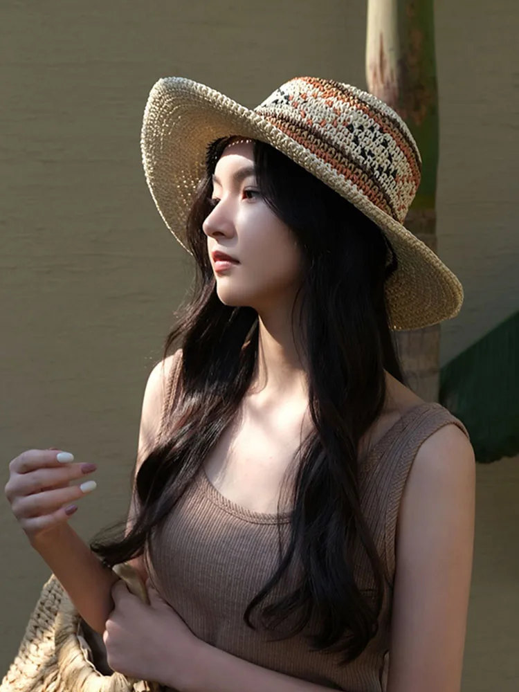 Ethnic Style Fedoras bucket hat Women hat straw hat Beach hats Sun cap Hat male hats for women luxury designer brand Golf cap