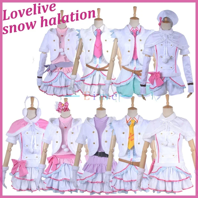 

Anime Love Live Snow Halation Cosplay Costumes Halloween Carnival Uniform Women Winter Outfits Lolita Style Custom Made