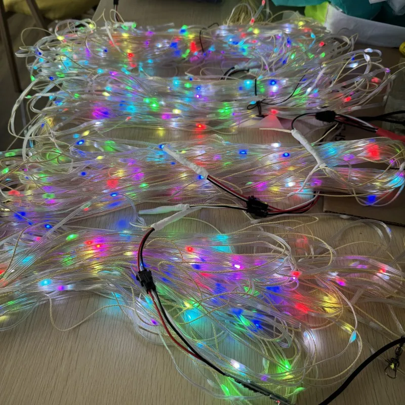 Decoration 20M String lights for  Big Triangle LED delta Inflatable Ocoputs  kite with speed and color control with meteor flash