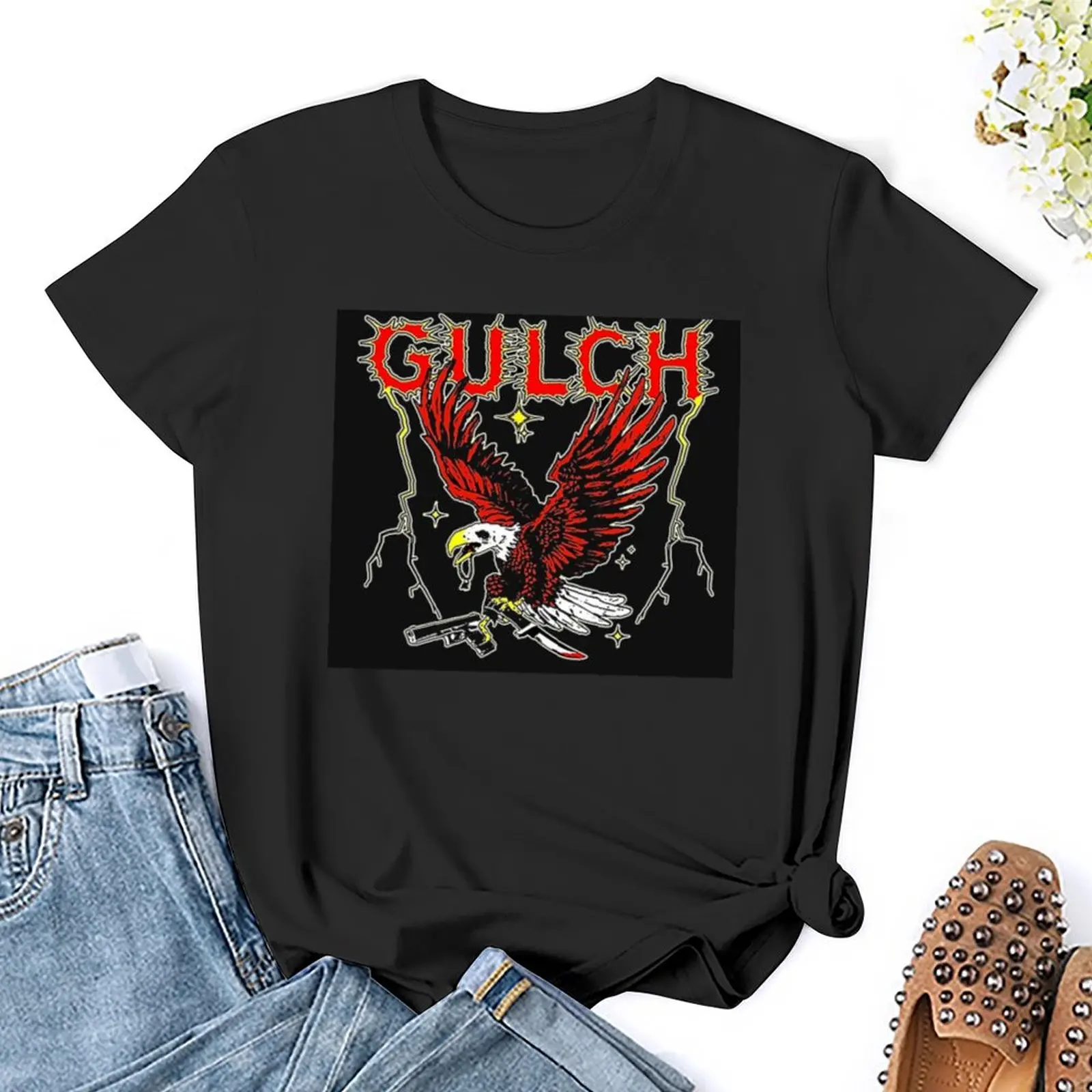 Camiseta de obra de arte de metal para mujer, camisetas vintage de algodón de aduanas lisas, nuevas