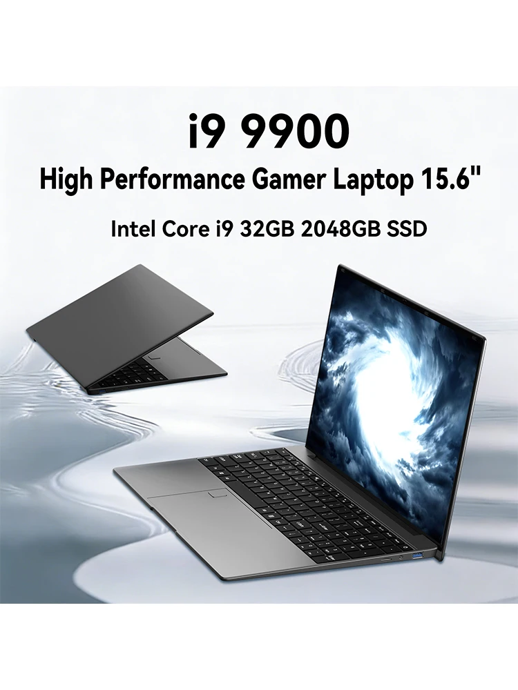 I9 Laptop 15,6 inch laptop Intel Core i9 9900 32GB DDR4 512GB 2TB SSD 1920*1080 HD Windows 11 Gamingcomputer PC Ultradunne Notebook - afbeelding 2