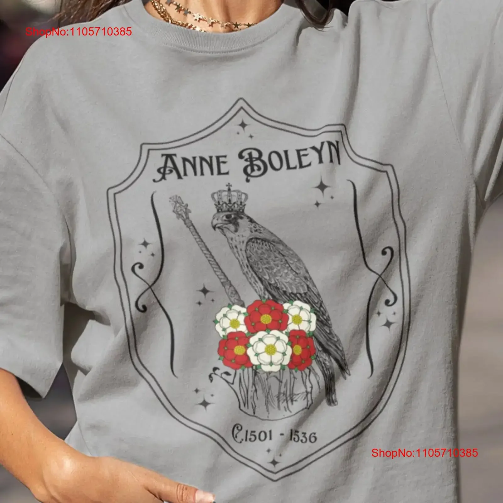 Anne Boleyn T Shirt Light Academia Clothing Memento Mori Dark Gothic Clothes Momento Renaissance Witchy vintage Washed Casual