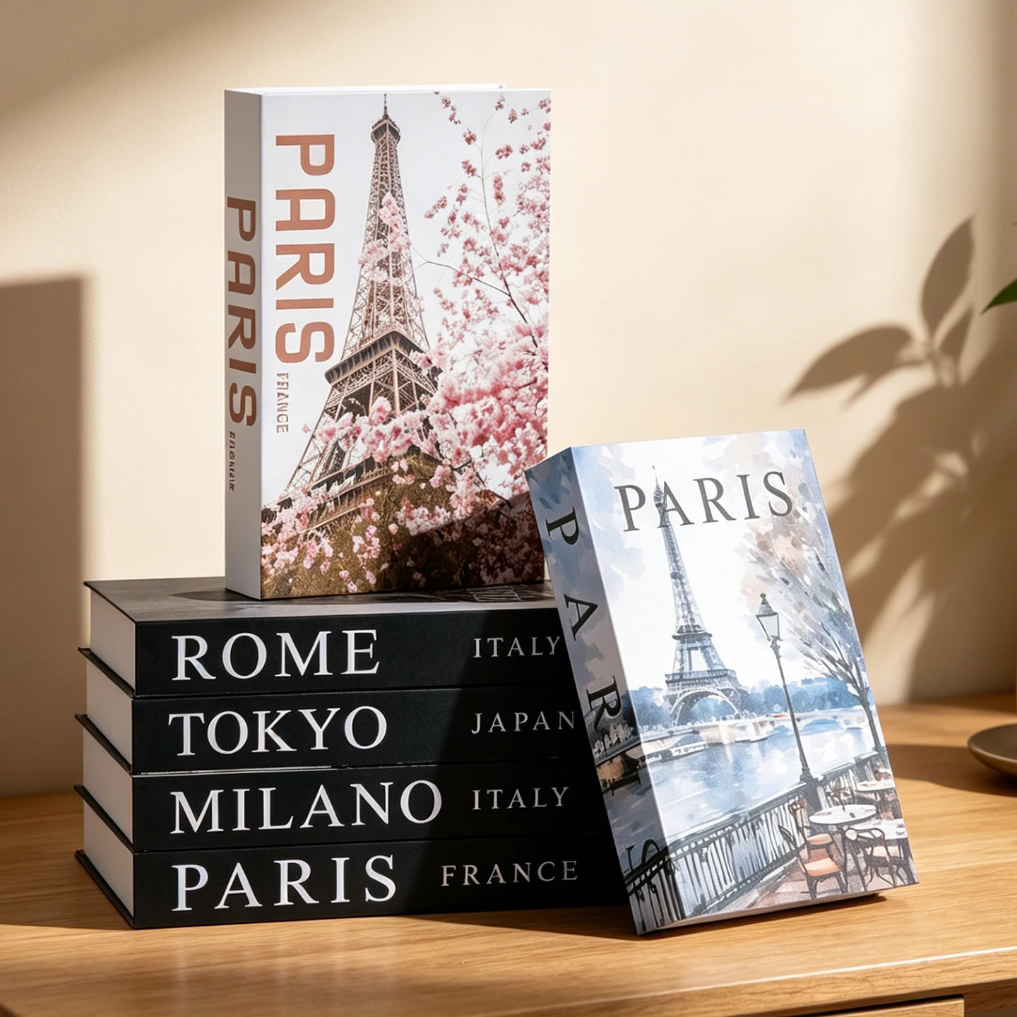 Retro City Luxury Fake Books Home Decoration Remote Control Storage Box Fashion Designer Coffee Table Living Room Decoration