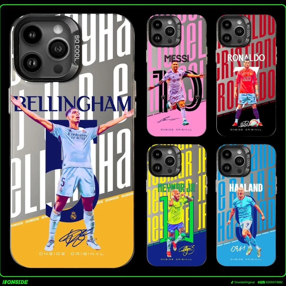 Hot Football Stars Phone Case For iPhone 16 15 14 13 12 11 mini Pro Max X XR XSMAX 8 7 Plus Anti Fall Matte Back Cover