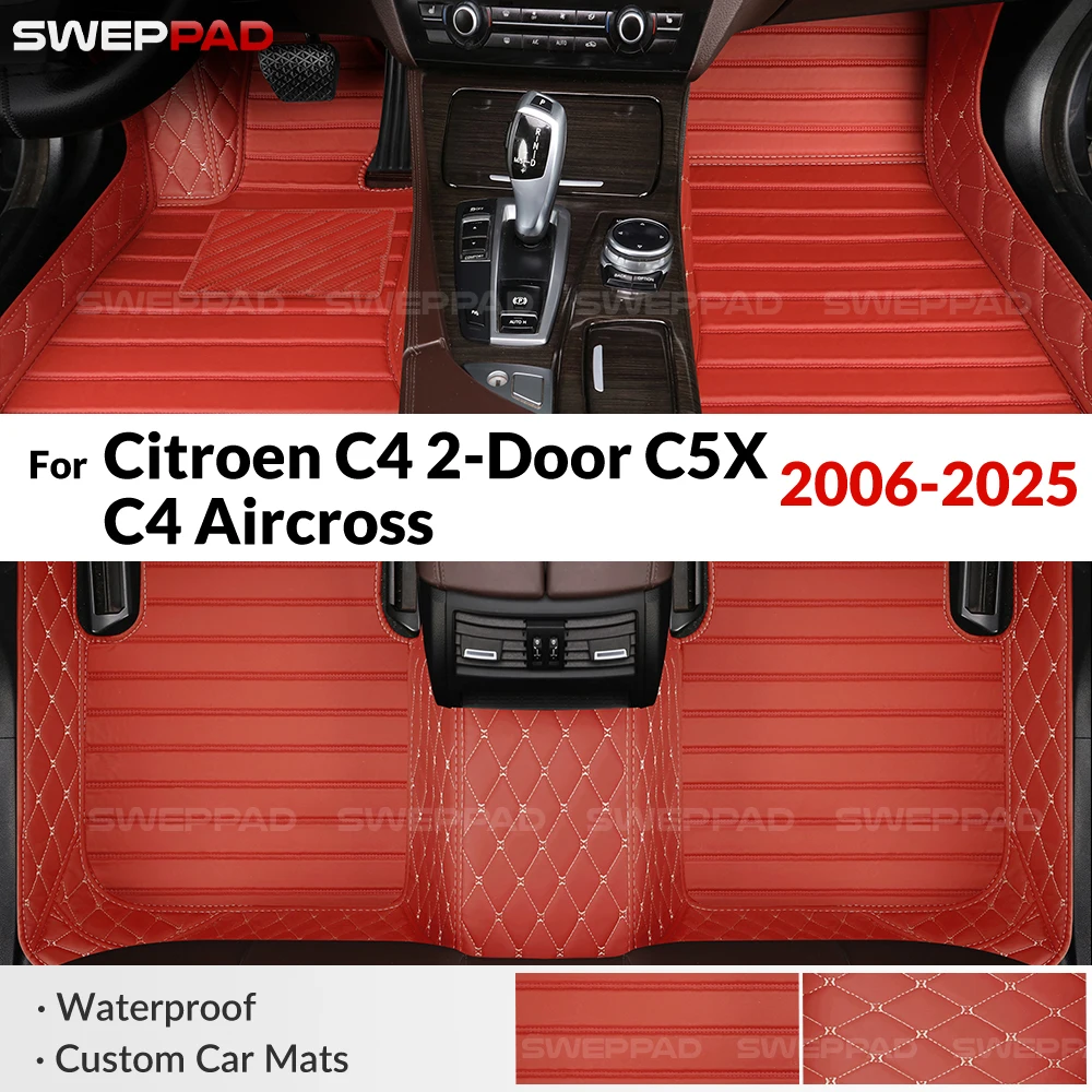 

Для Citroen C4 2-дверные C5X C4 Aircross 2006-2025 Коврики Автомобильные коврики Всепогодная защита на заказ Полный комплект напольных подкладок