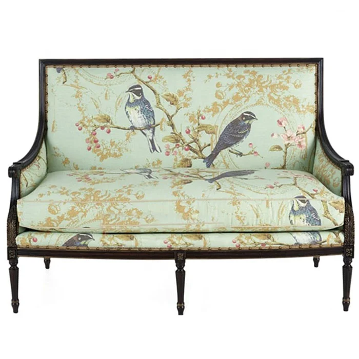 High Quality French Vintage Furniture Living Room Solid Wood Couch Living Room Settee Sofa