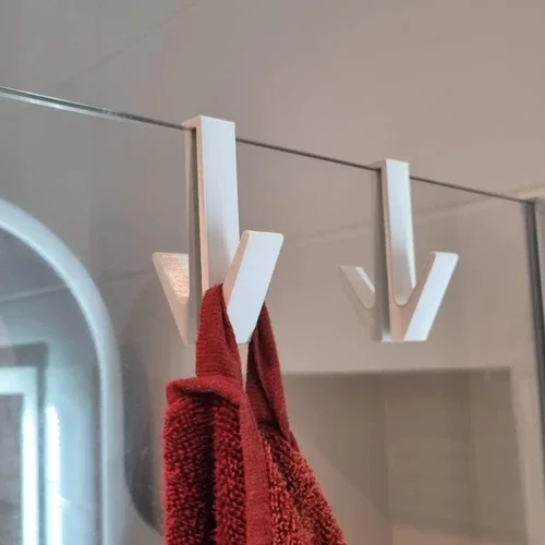 

3pcs Glass Shower Door Hook Hanger Towel Hooks Simple Aesthetics 3D Printed Bathroom Hangers Organization