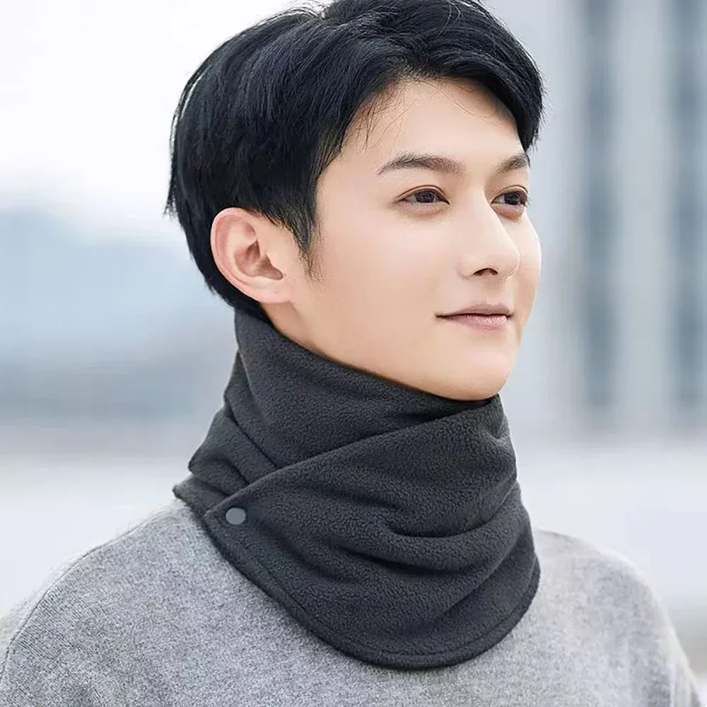 Warm Outdoor Plush Windproof Neckerchief Neck Protector Winter Fleece Scarf Thickened Warm Neck Sleeve for Women Men Neck Cover