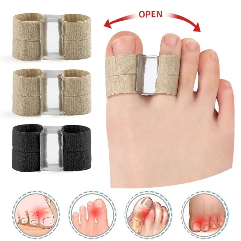 

1-4Pcs Two Toe Separator Hallux Valgus Bunion Corrector Orthotics Feet Bone Thumb Adjuster Correction Pedicure Feet Straightener