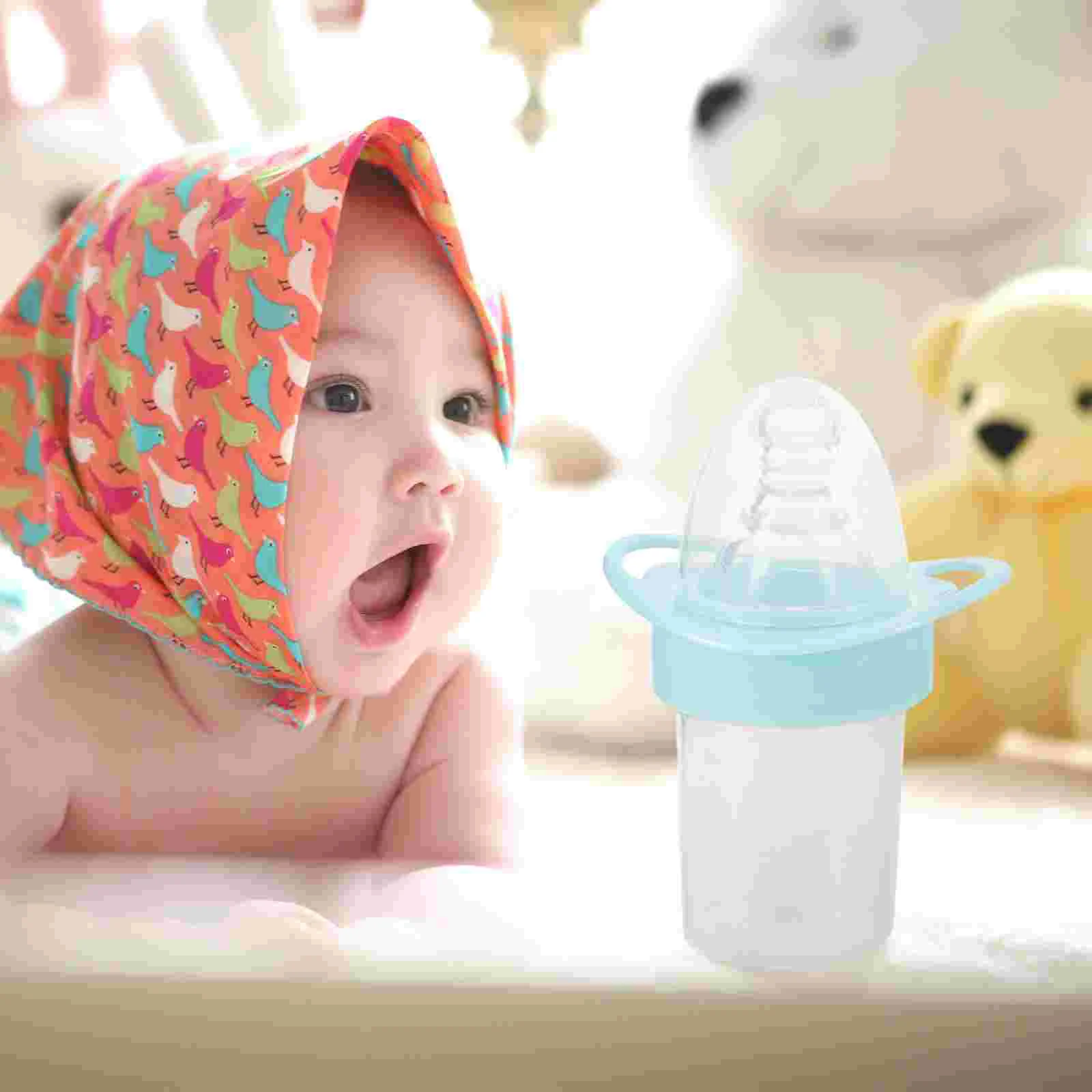 3Pcs Water Feeder Milk Feeding Bottle Nursing Bottle Baby Bottle with Scale for Baby Infant (Pink, Blue, Green)