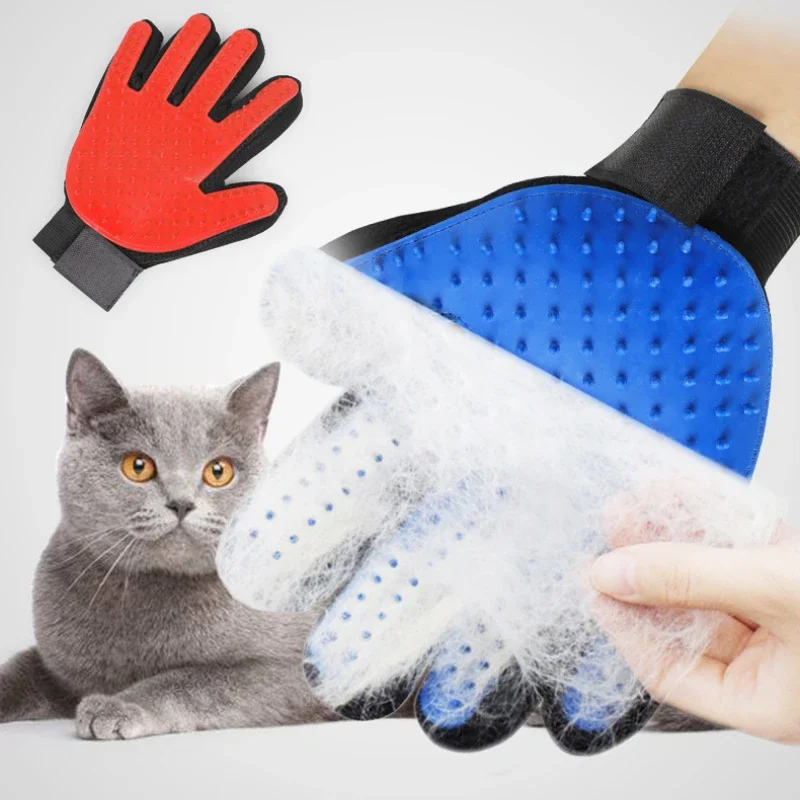 1pc Pet Hair Remover Gloves Cats Comb Dog Massage Bathing Cleaning Grooming Supplies Rubber Hair Sticking Removal Brush