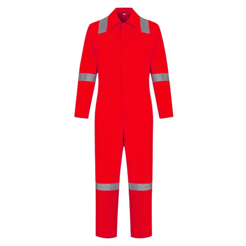 Cotton One-Piece Overalls Suit Reflective Wear-Resistant And Dirt-Resistant Factory Welder Machine Repair Labor Protection Suit