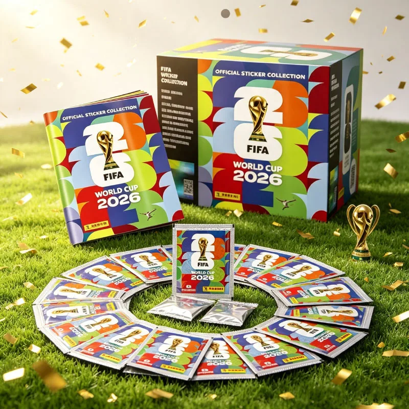 Panini FIFA 2026 World Cup Stickers Rare Football Star Collectible Cards Party Game Messi Ronaldo Haaland Fan Gift