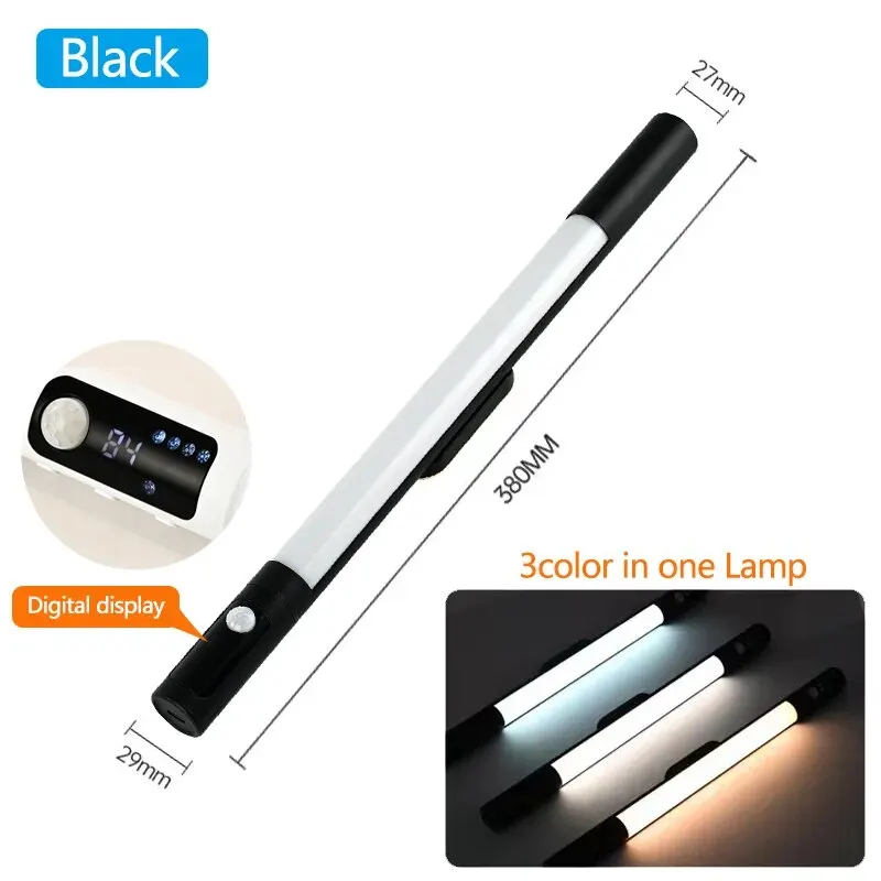 Pzsunly Motion Sensor Night Light Type-C Rechargeable LED Display 4