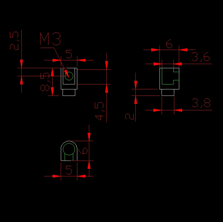 Copper terminal PCB welding terminal，Total height of oval weld leg 8.5mm,Take one shot and send 20 pcs