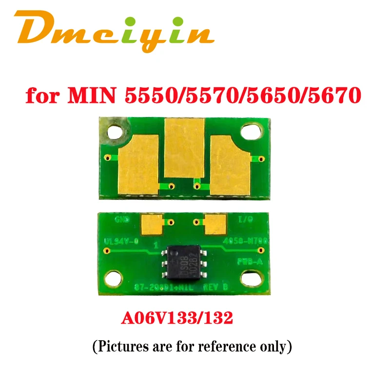 A06V133/A06V433/A06V333/A06V233 EXP/EUR Version BK/C/M/Y Farbe 12K Seiten Toner Chip für MINOLTA Bizhub 5550/5570/5650/5670