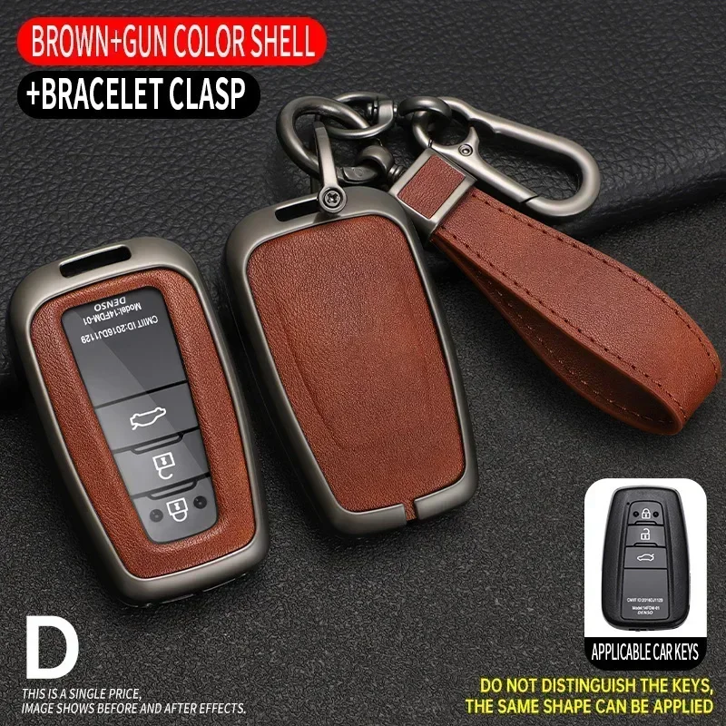 

Zinc Alloy Car Key Case Full Cover Shell For Toyota Prius Camry Corolla CHR C-HR RAV4 Land Cruiser Prado Keychain Accessories