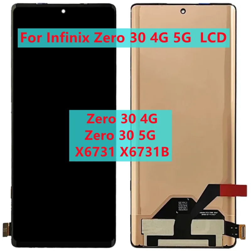 

100% tested AMOLED Original 6.78'' For Infinix Zero 30 4G 5G X6731 X6731B LCD Display Touch Screen Digitizer Assembly Parts